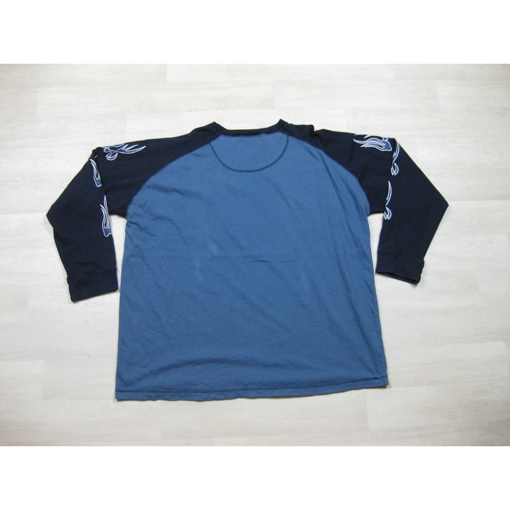 Y2K Long Sleeve T Shirt (XL) Flame Dragon Tiger Sleeve Hit Cyber Jesse Pinkman - Picture 7 of 10
